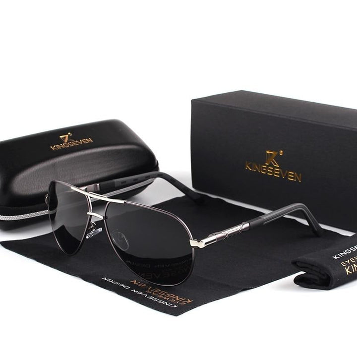 Polaryzacyjne okulary przeciwsłoneczne vintage z aluminium