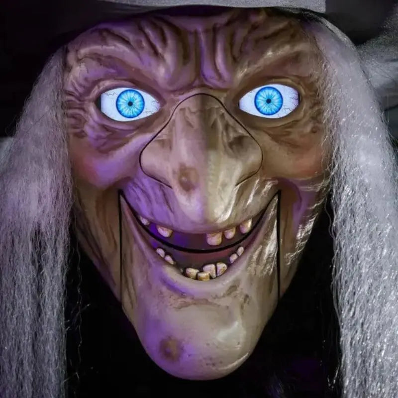 SpookFlight Latająca Wiedźma – ruchoma dekoracja halloweenowa ze światłem i dźwiękiem