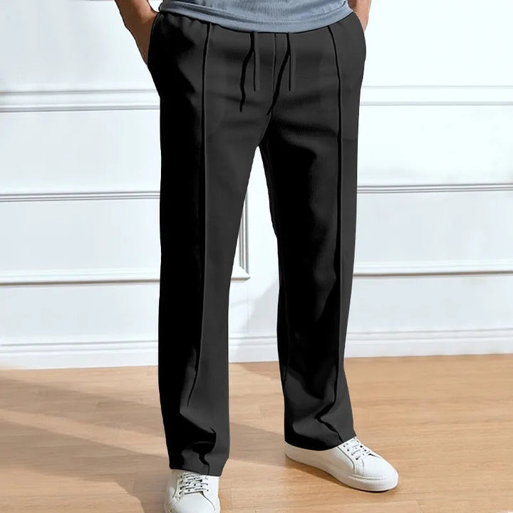 Spodnie męskie o smukłym kroju z elastyczną talią ze sznurkiem