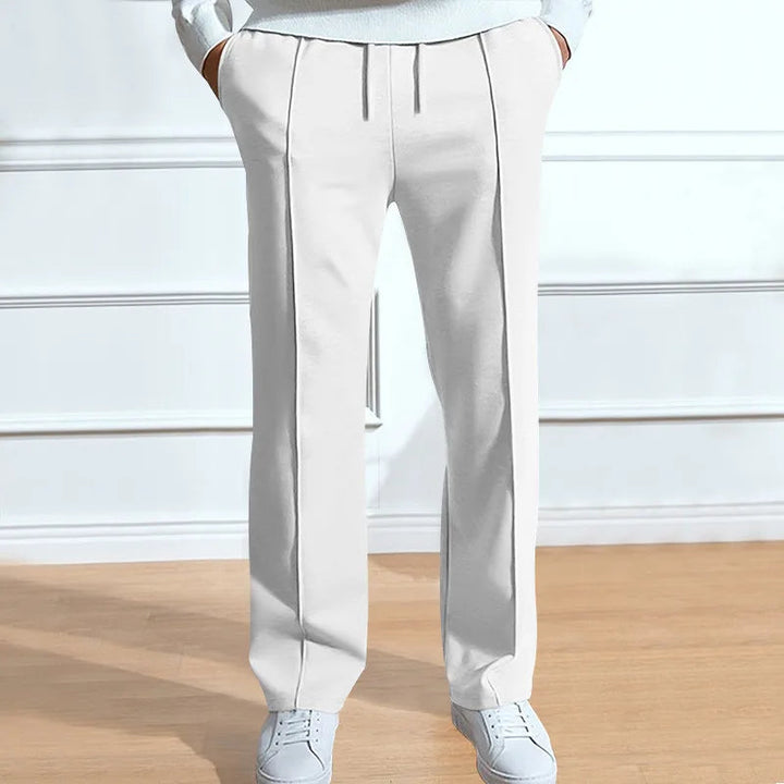 Męskie spodnie slim fit z elastycznym pasem ze ściągaczem