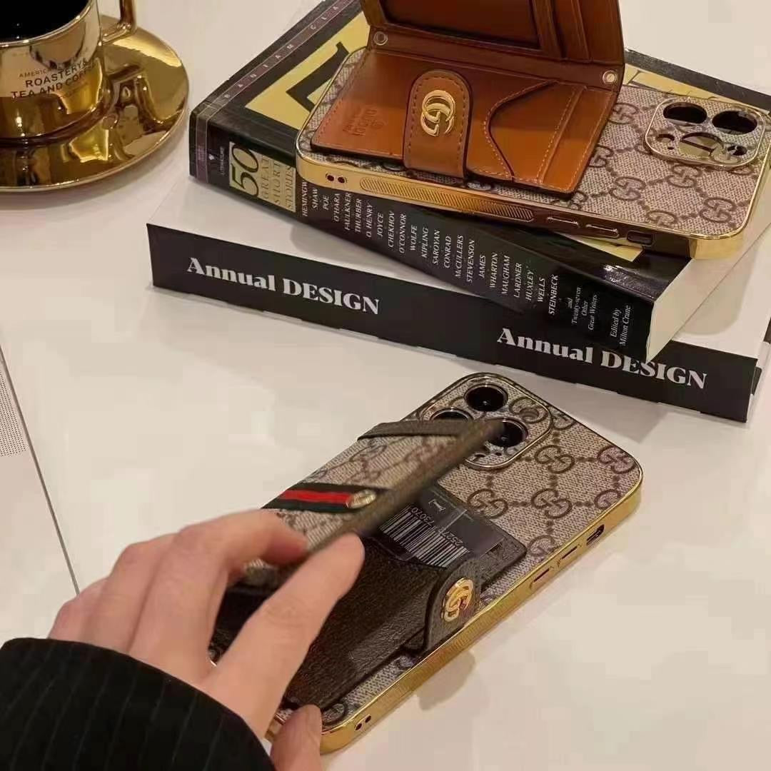 Luksusowe etui na iPhone'a z torbą na ramię