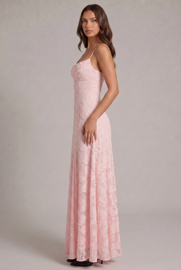 Sukienka maxi Olivia - elegancka suknia wieczorowa w kwiatowy wzór