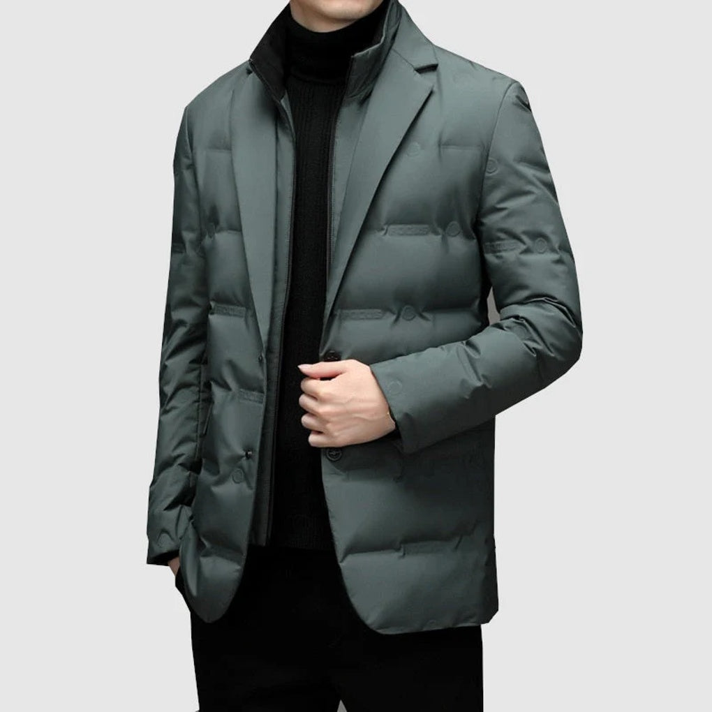 Męska Parka Kurtka Styl Warstwowa Gotowa na Zimę