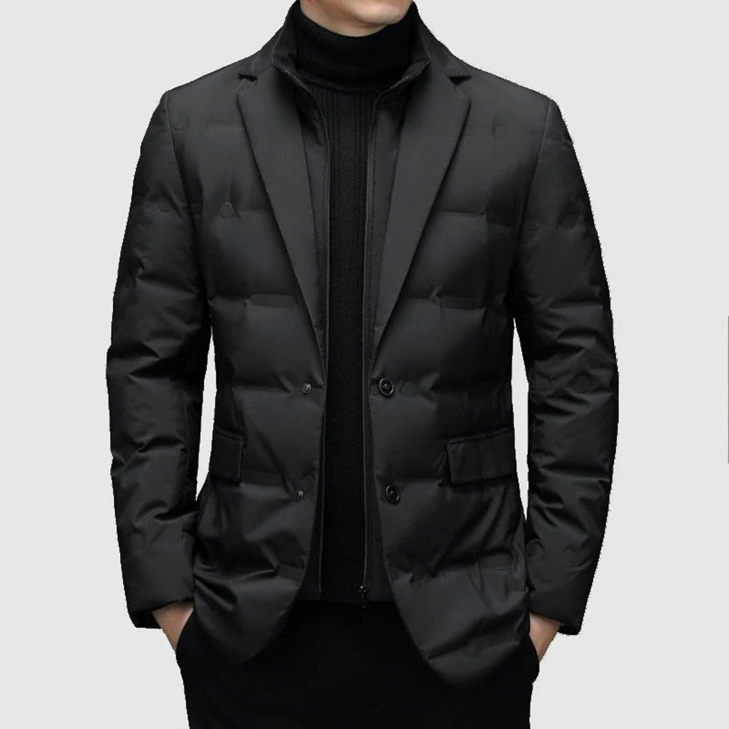 Męska Parka Kurtka Styl Warstwowa Gotowa na Zimę