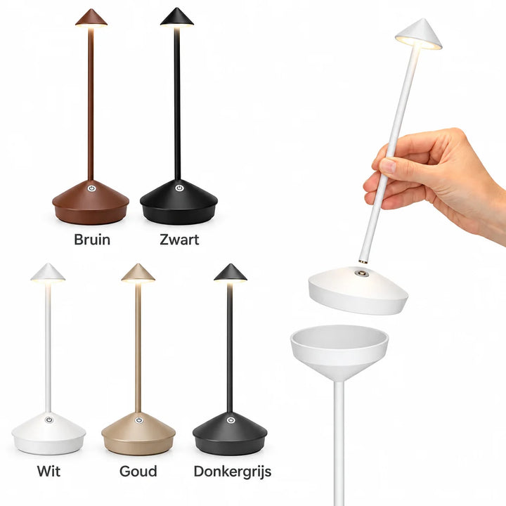 Bezprzewodowa lampa LED | Ściemniana lampa dotykowa na baterie