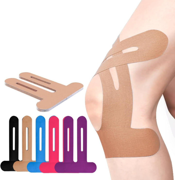 Taśma na kolano | Przycięta taśma kinesiologiczna | Przewiewne wsparcie kolana | Flexify