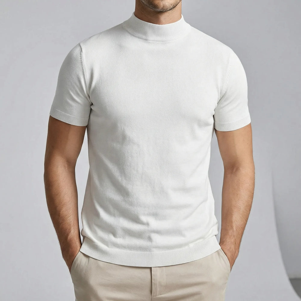 T-shirt z krótkimi rękawami i półgolfem - Riccardo
