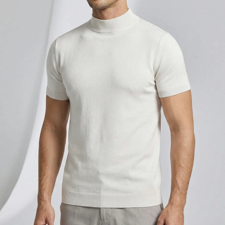 T-shirt z krótkimi rękawami i półgolfem - Riccardo
