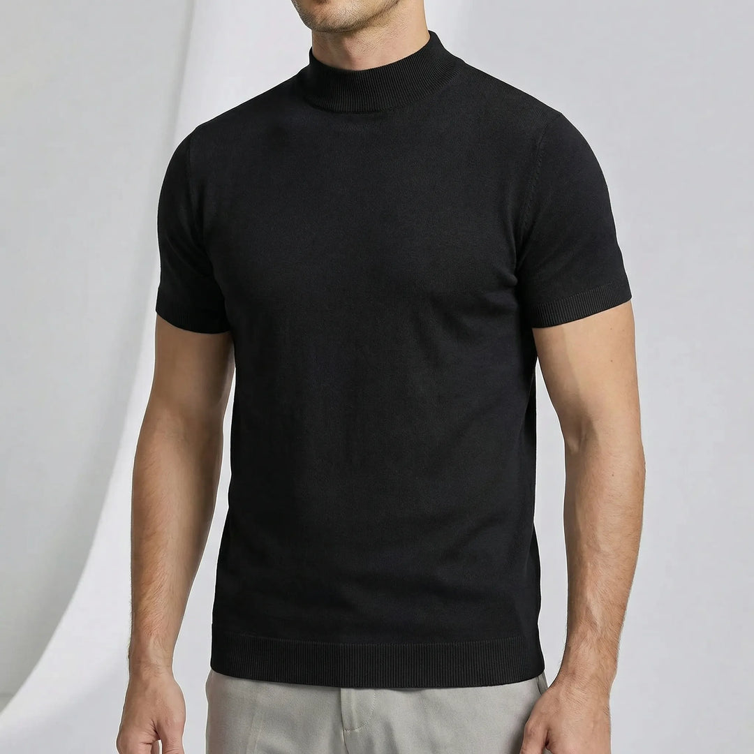 T-shirt z krótkimi rękawami i półgolfem - Riccardo