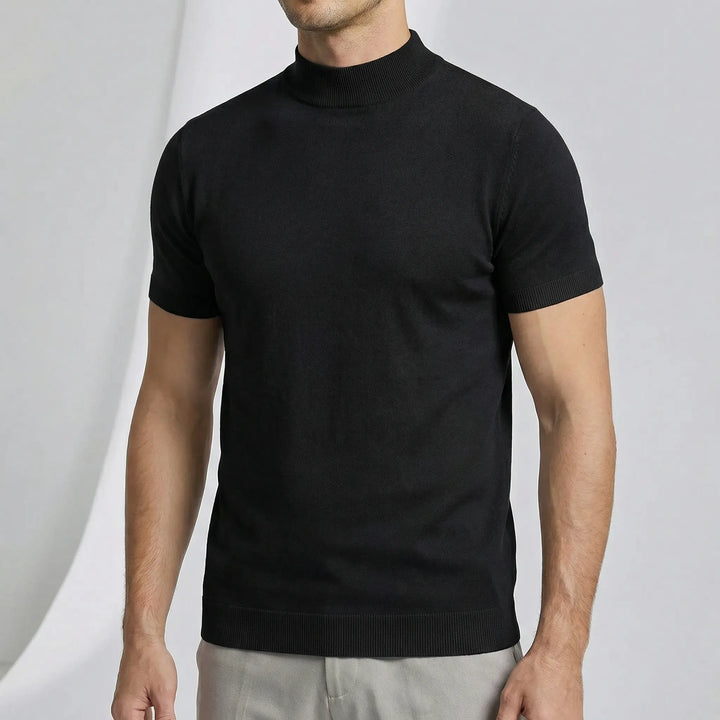 T-shirt z krótkimi rękawami i półgolfem - Riccardo
