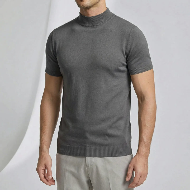 T-shirt z krótkimi rękawami i półgolfem - Riccardo