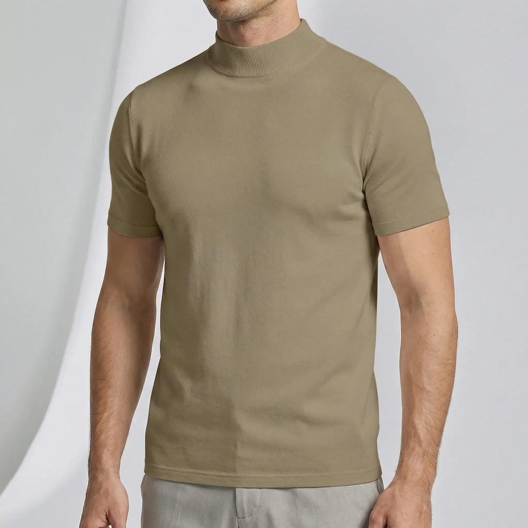 T-shirt z krótkimi rękawami i półgolfem - Riccardo