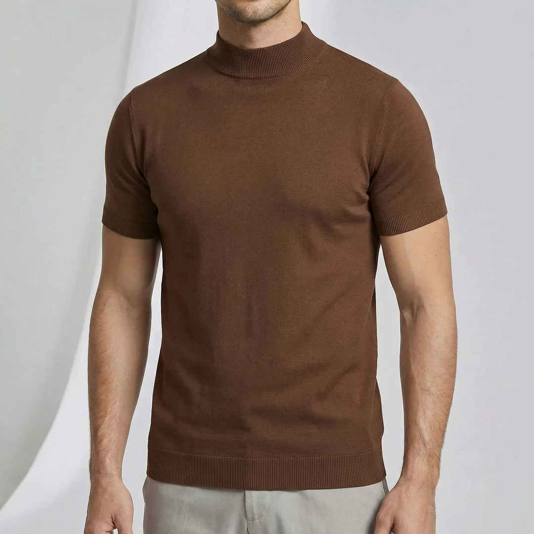 T-shirt z krótkimi rękawami i półgolfem - Riccardo