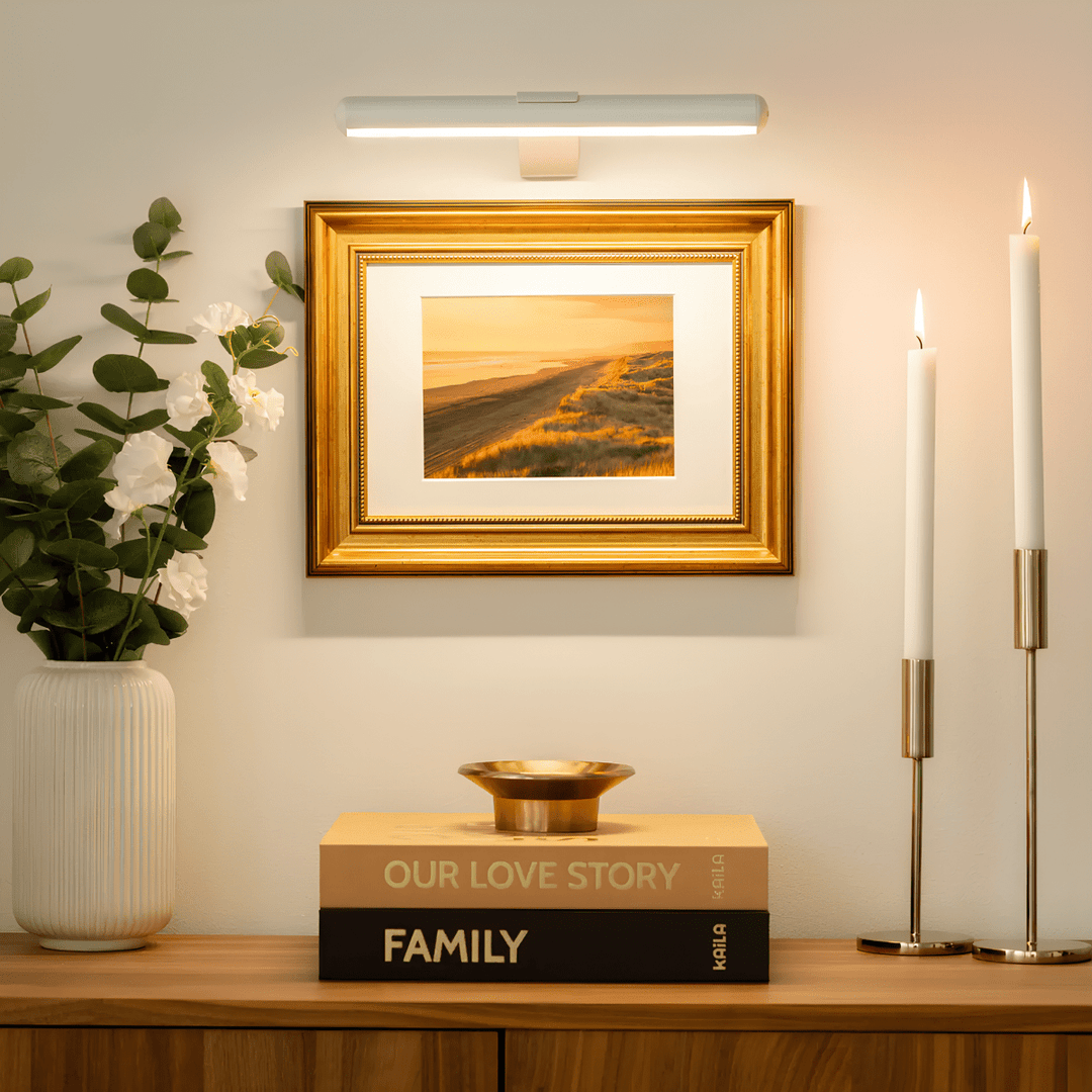 Lampa ścienna LED | Regulowane oświetlenie artystyczne | Metalowy, ładowalny design | ArtGlow