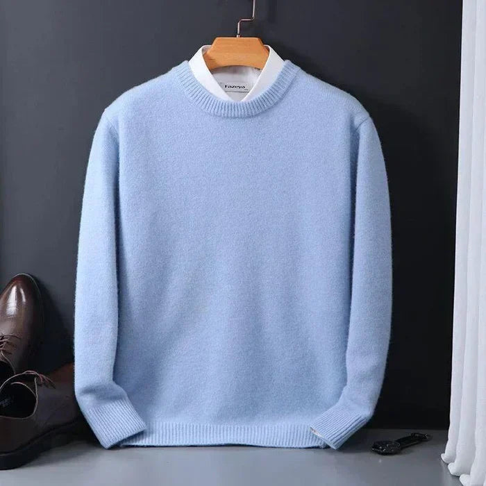 luksusowy wełniany luzny sweter timeless warmth w relaksowanej sylwetce