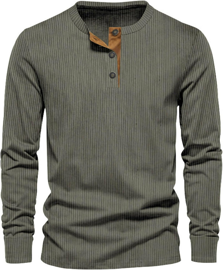 Męski t-shirt z długim rękawem | Prosty basic na codzienną wygodę