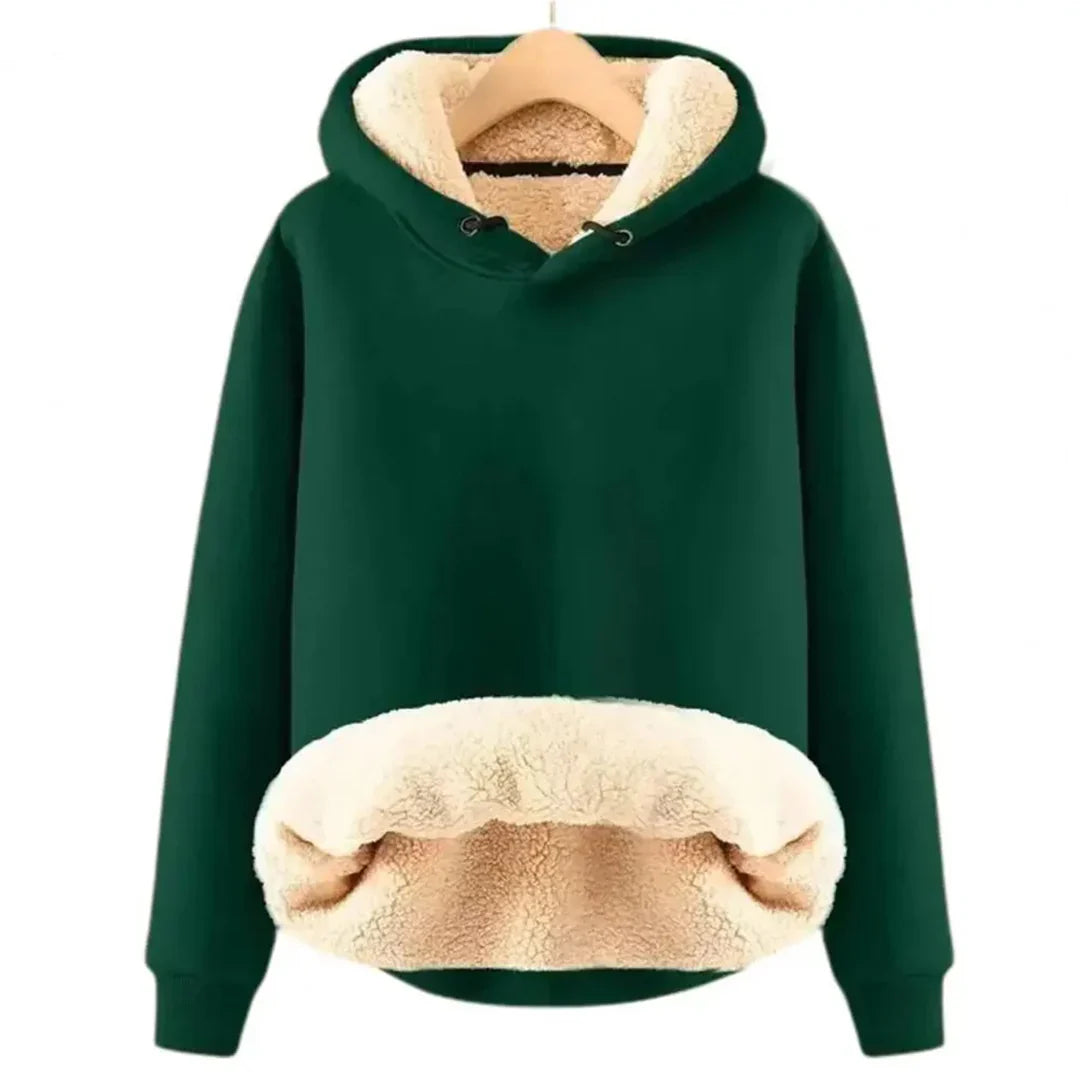 Miękki i Ciepły Damski Hoodie z Przytulnym Polarowym Podszewką