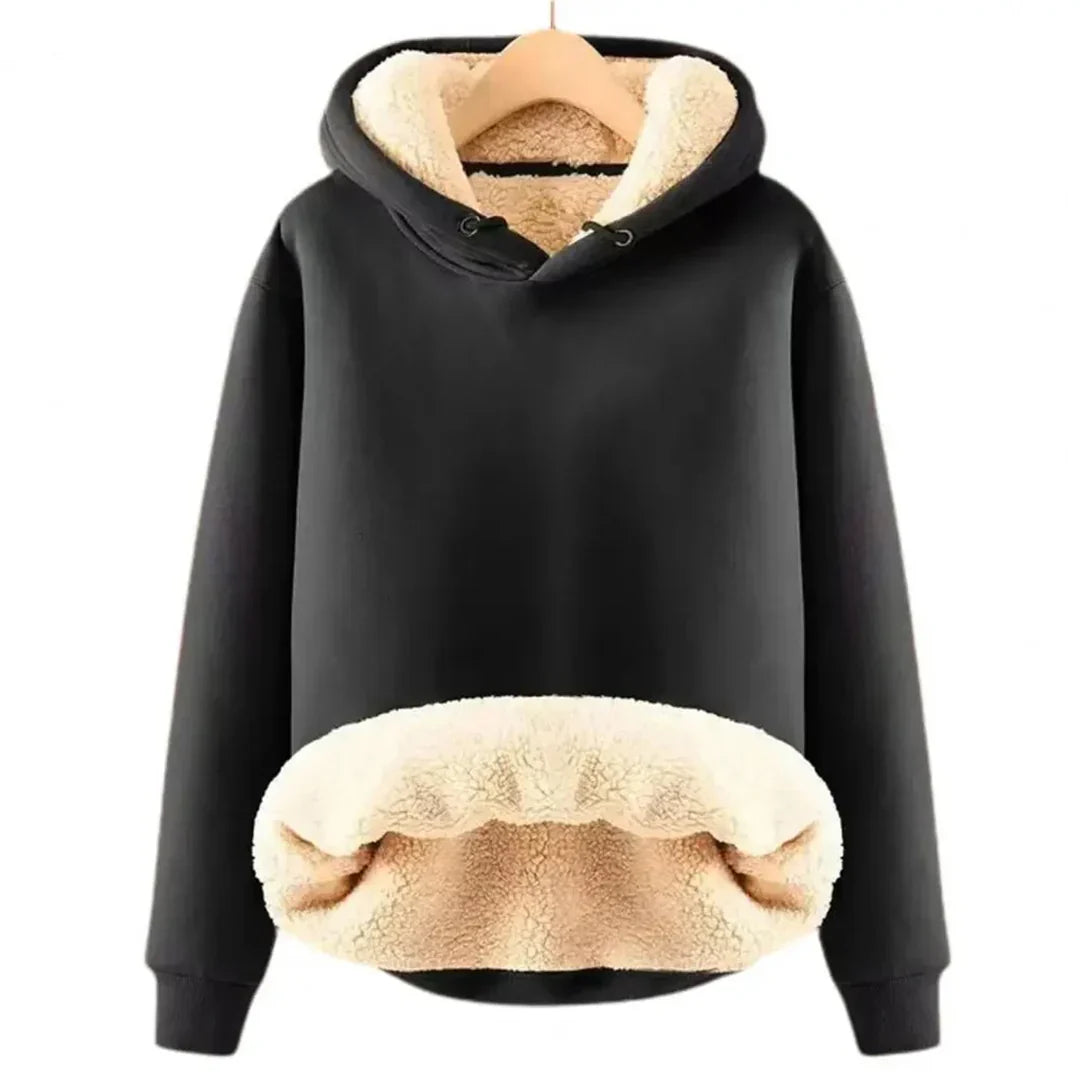 Miękki i Ciepły Damski Hoodie z Przytulnym Polarowym Podszewką