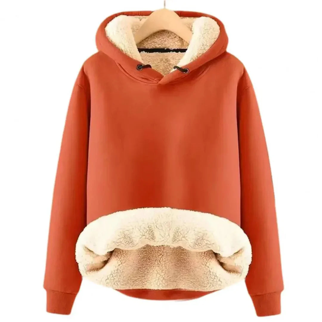 Miękki i Ciepły Damski Hoodie z Przytulnym Polarowym Podszewką