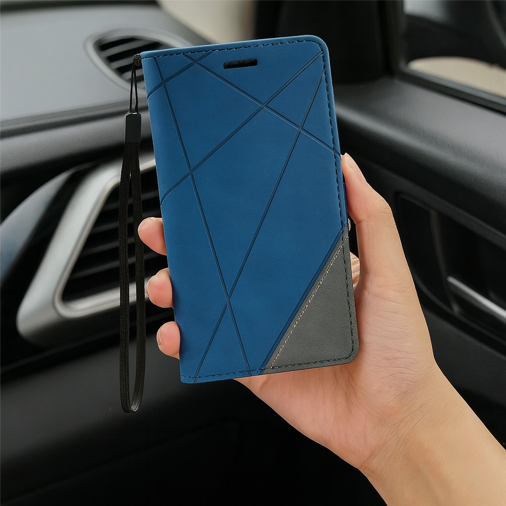 Skórzane składane etui na smartfon