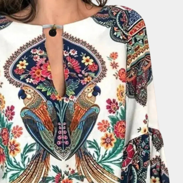 Kobieca Lekka Kwiatowa Bluzka – Przewiewna Elegancja na Ciepłe Dni