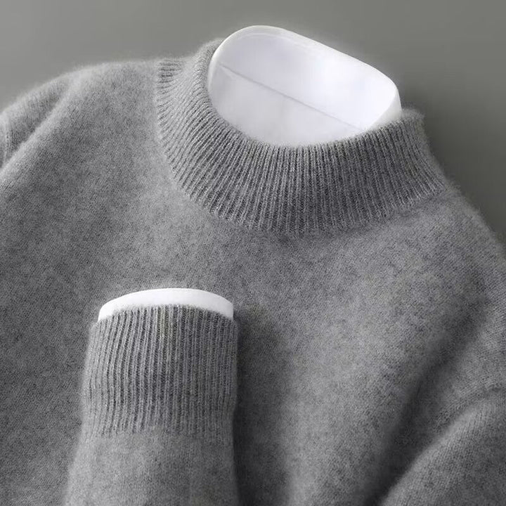 Elegancki damski sweter z kaszmiru ze stójką