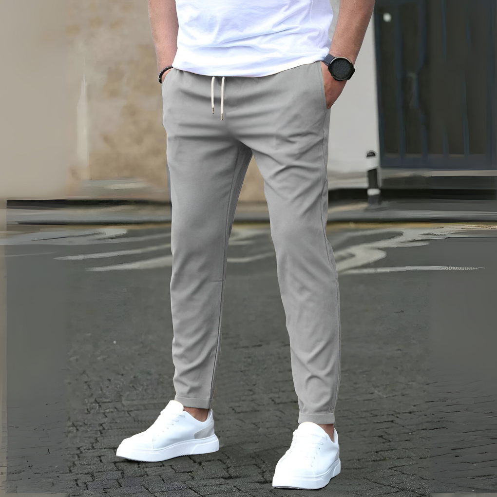 Męskie Spodnie Slim Fit z Sznurkiem