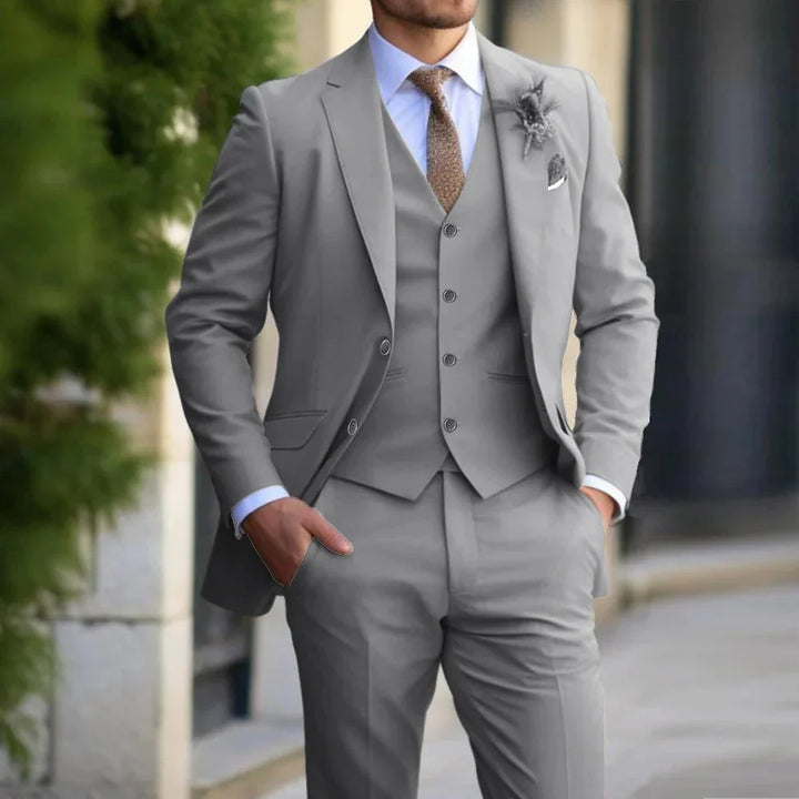 Brecken Elegancki 3-Częściowy Garnitur dla Mężczyzn – Ponadczasowa Elegancja na Każdą Okazję