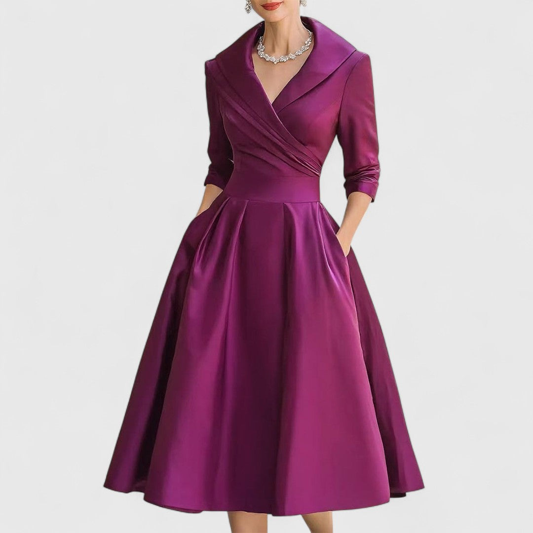 Sukienka midi damska | Elegancki i ponadczasowy fason w linii A