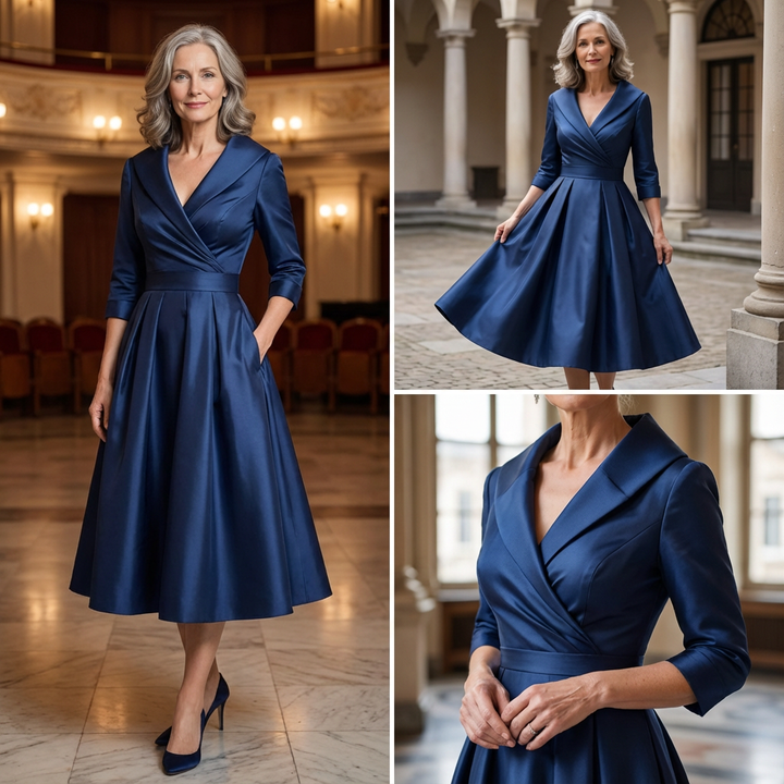 Sukienka midi damska | Elegancki i ponadczasowy fason w linii A