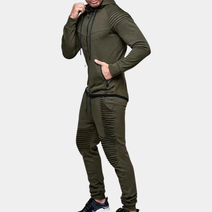 Męski Dres z Miękką Mieszanką Bawełny i Funkcjonalnymi Szczegółami