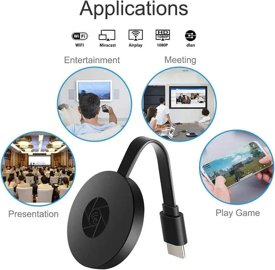 Miracast | Bezprzewodowy adapter HD Mirror | AirPlay i DLNA | CastView Pro