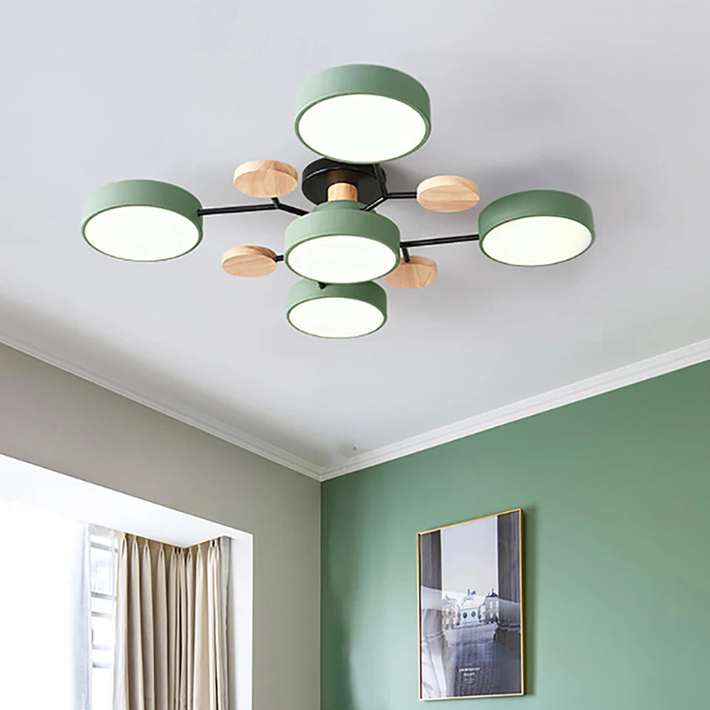 Smukła Lampa Sufitowa o Designerskim Wykończeniu Rzemieślniczym