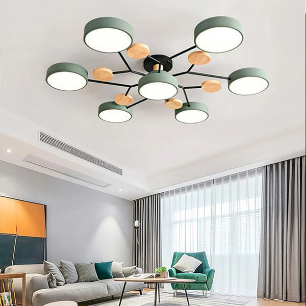 Smukła Lampa Sufitowa o Designerskim Wykończeniu Rzemieślniczym