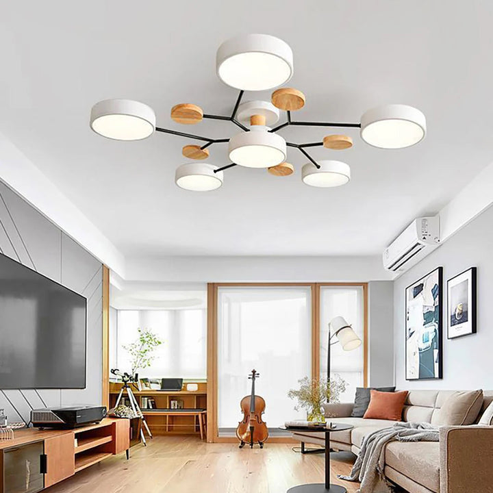 Smukła Lampa Sufitowa o Designerskim Wykończeniu Rzemieślniczym