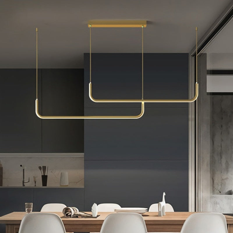 Arisha Nowoczesny Lampadario LED Złoto/Czarny Metal do Jadalni/Salonu