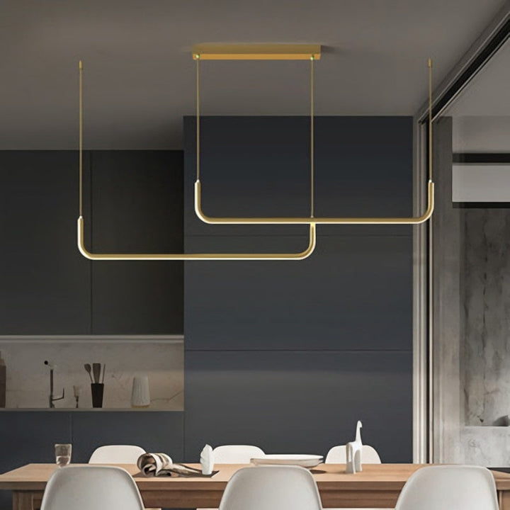 Arisha Nowoczesny Lampadario LED Złoto/Czarny Metal do Jadalni/Salonu
