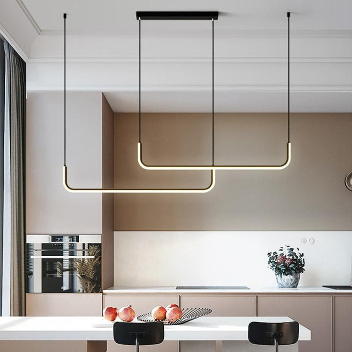 Arisha Nowoczesny Lampadario LED Złoto/Czarny Metal do Jadalni/Salonu