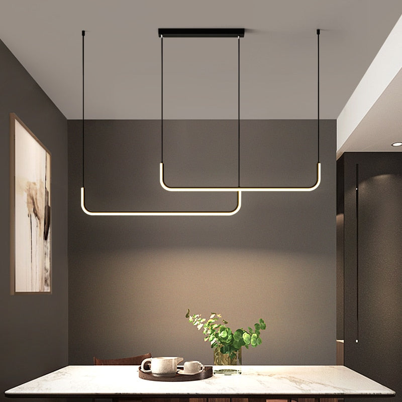 Arisha Nowoczesny Lampadario LED Złoto/Czarny Metal do Jadalni/Salonu