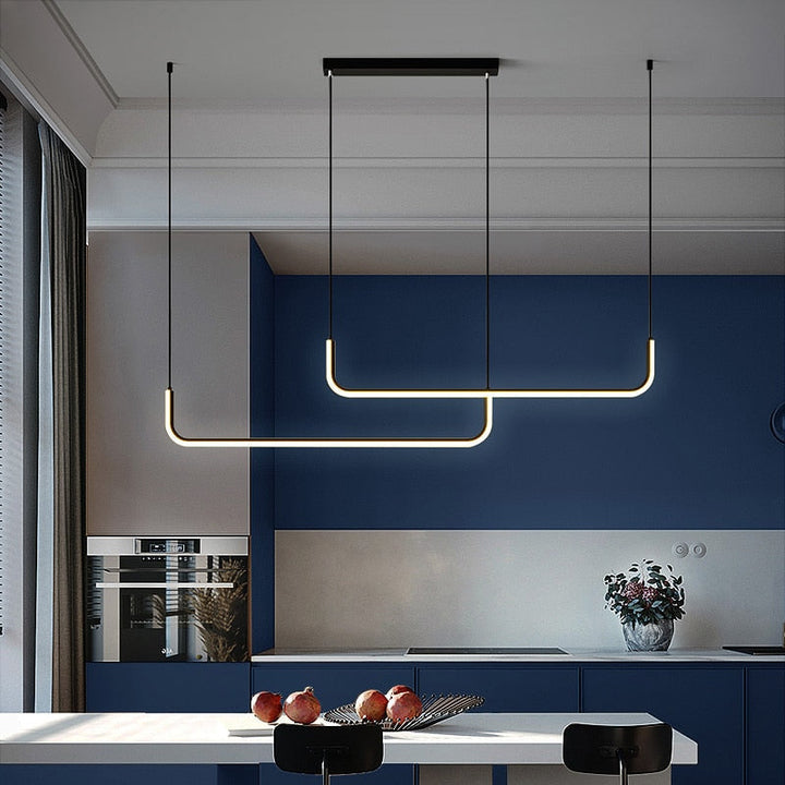Arisha Nowoczesny Lampadario LED Złoto/Czarny Metal do Jadalni/Salonu