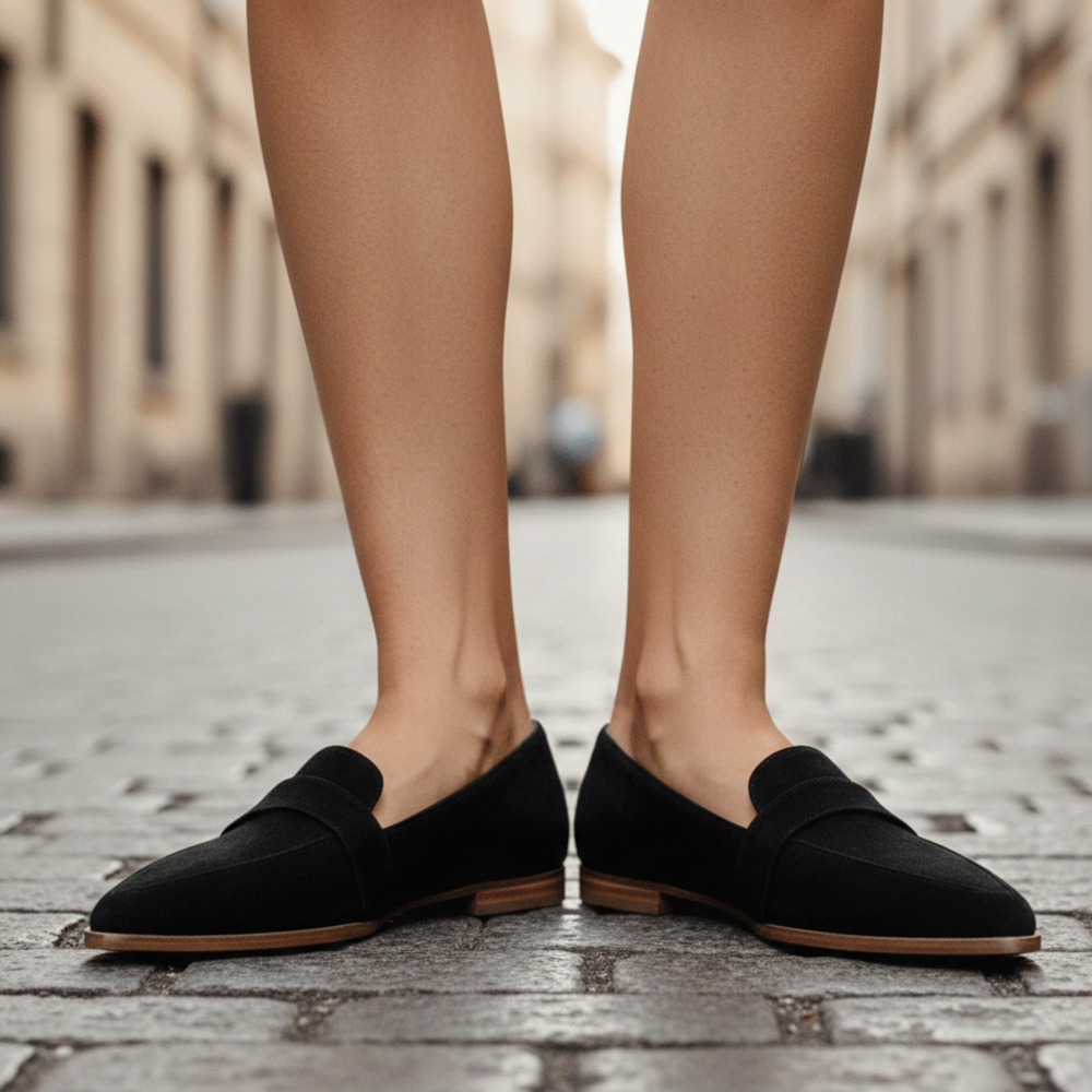 Damskie loafersy z noskiem w szpic – klasyczne płaskie mokasyny