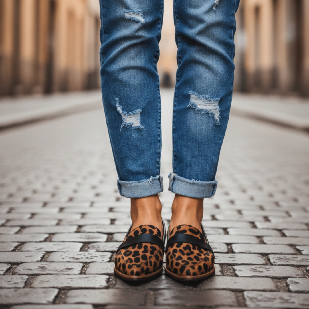 Damskie loafersy z noskiem w szpic – klasyczne płaskie mokasyny