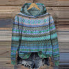 Vintage-Inspirowany Hoodie Fair Isle dla Kobiet