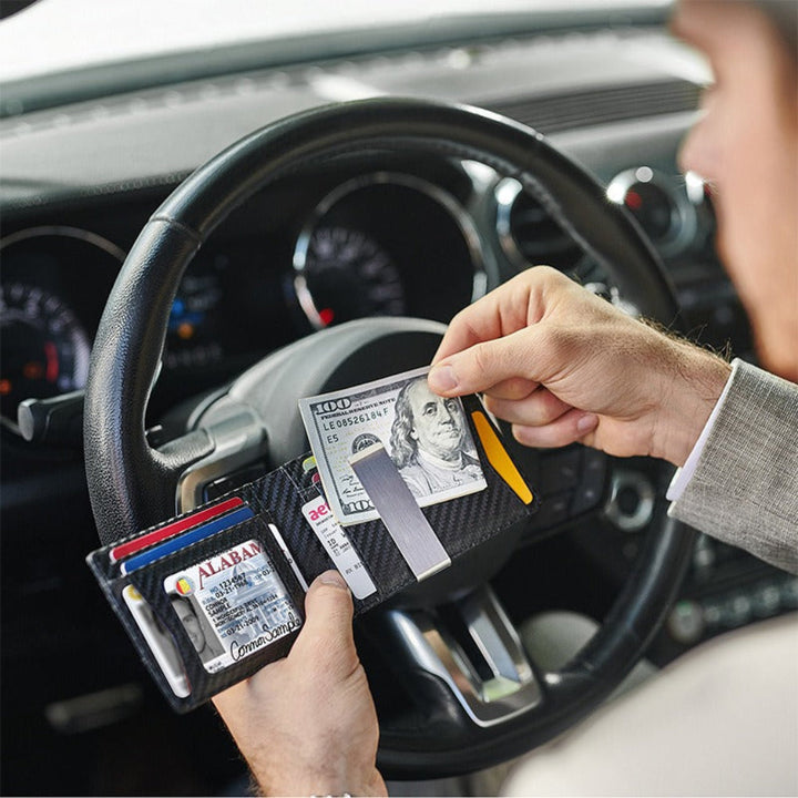 Slim RFID Portfel z Klipsem na Pieniądze