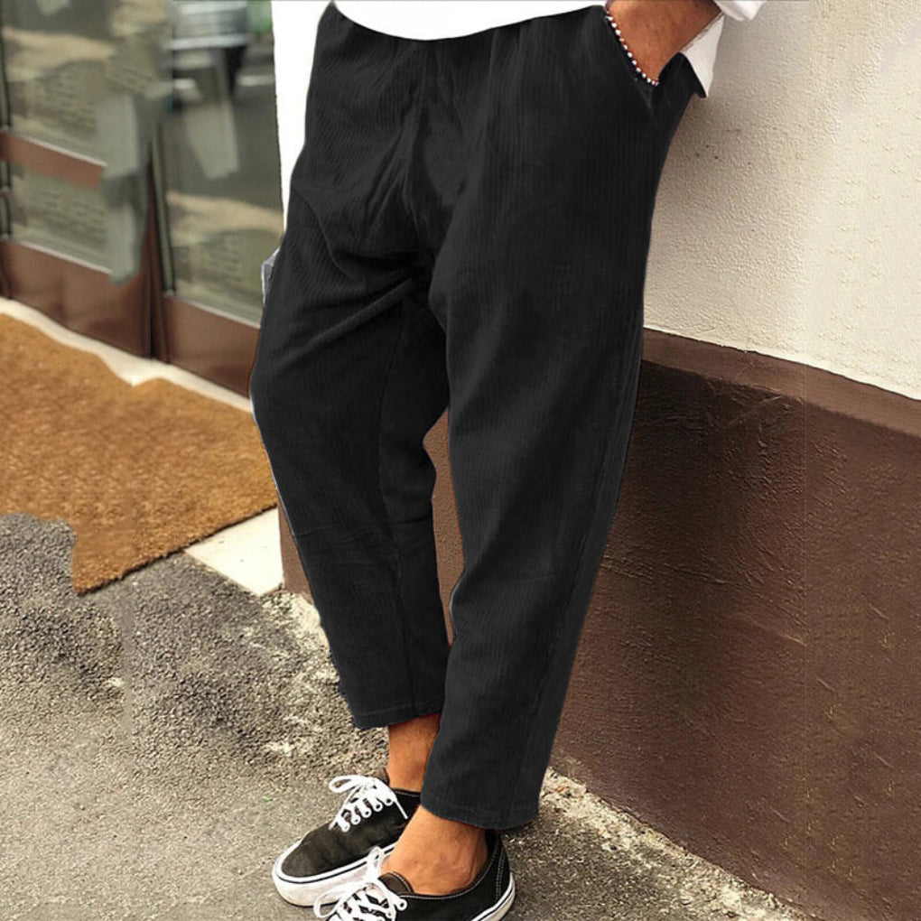 Męskie Spodnie Korduroy Relaxed Fit