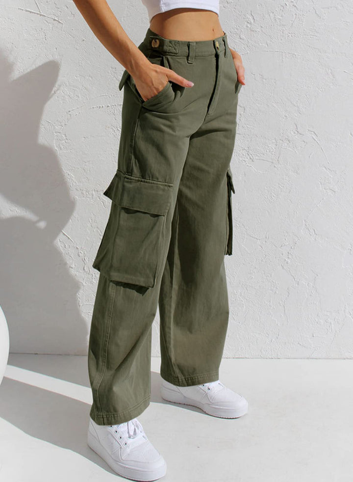 Trendy Wysoki Talia Spodnie Kargo dla Kobiet