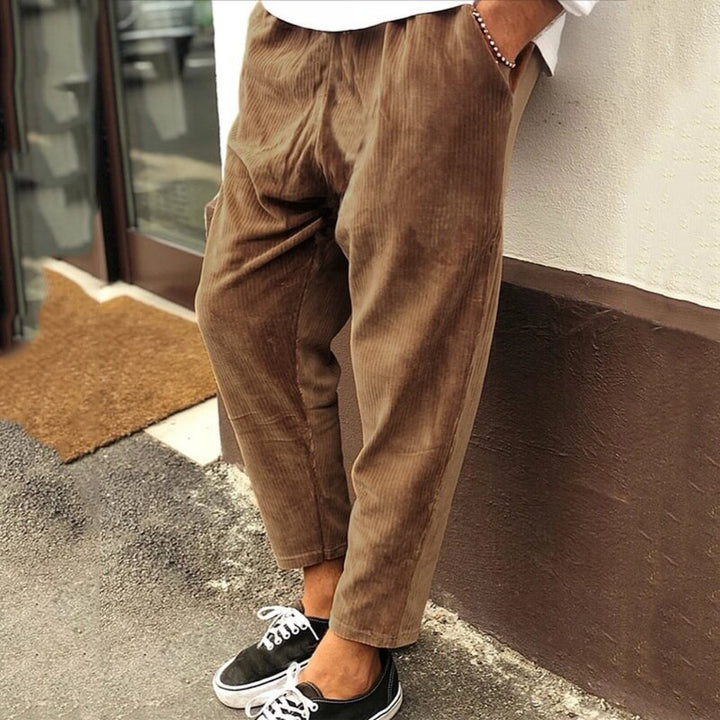 Męskie Spodnie Korduroy Relaxed Fit