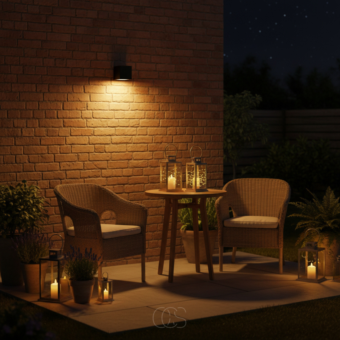 Luksusowa solarna lampa ścienna LED | Bezprzewodowa | IP65 | Na zewnątrz | Czarna