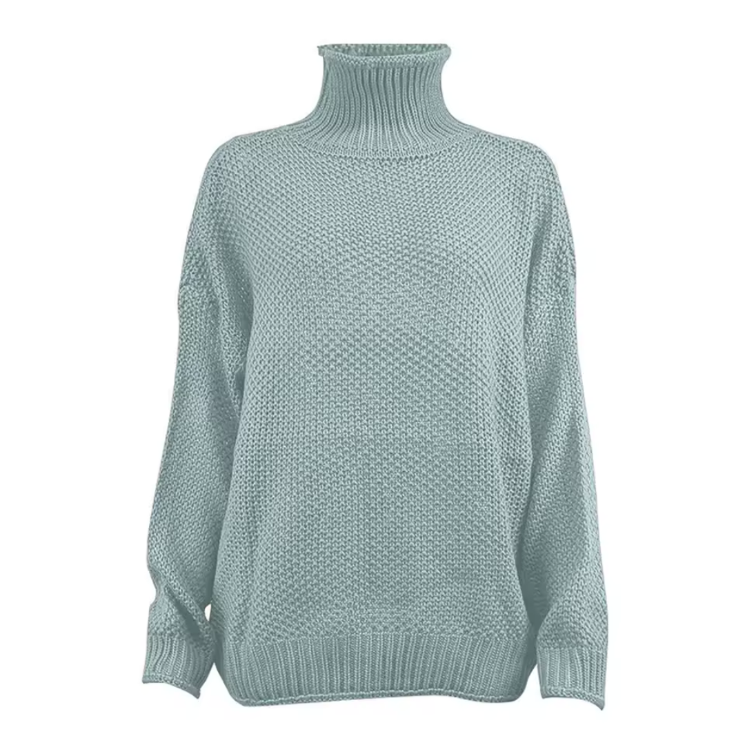 RIVA – damski sweter z dzianiny z golfem
