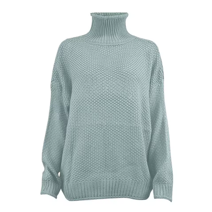 RIVA – damski sweter z dzianiny z golfem